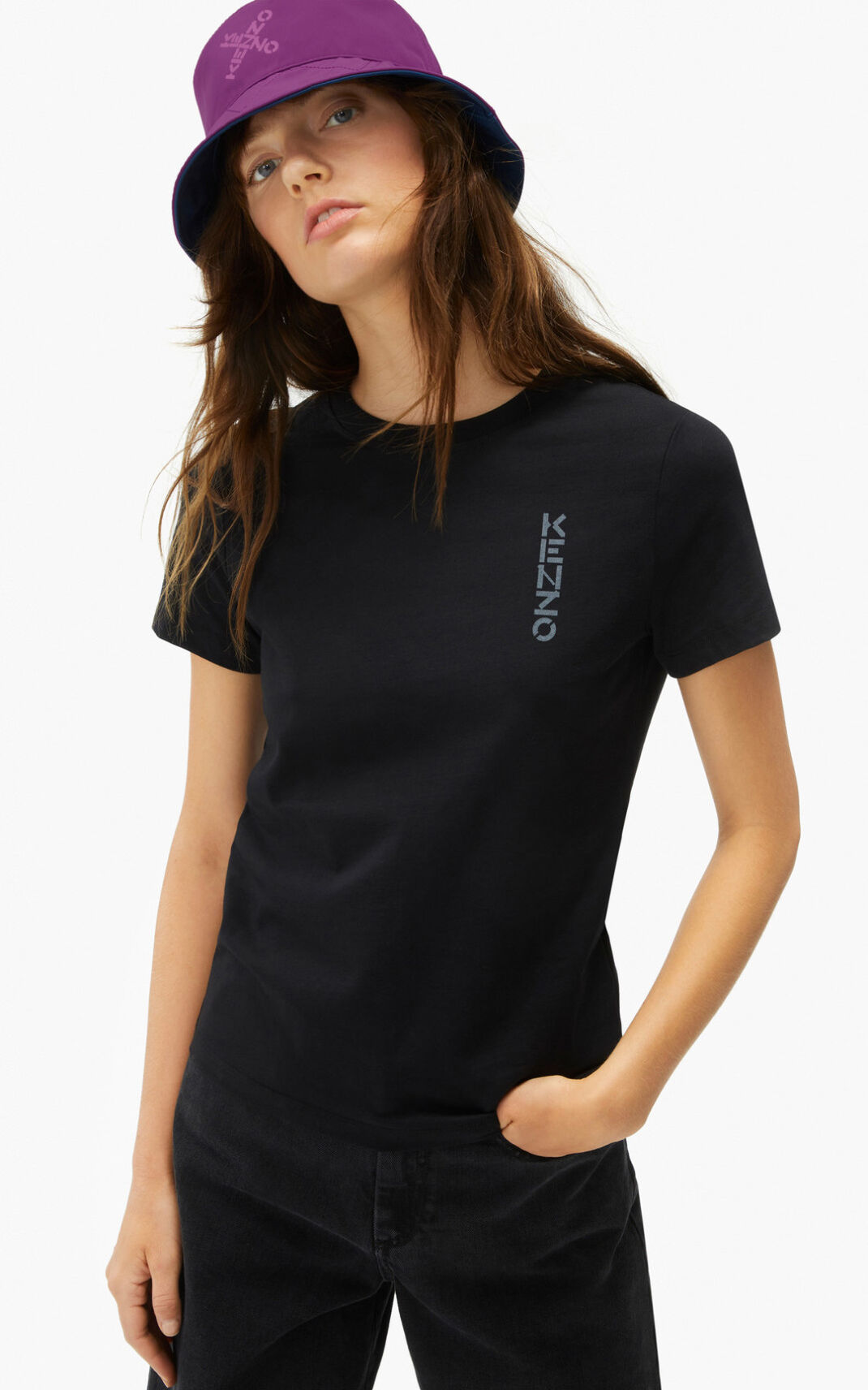 Camisetas Kenzo Archive Floral Mujer Negras GCN091354